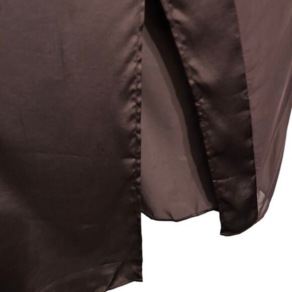 INTIMATELY FREE PEOPLE NWT City Cool Midi Slip Satin Chemise Dress Chocolate M - Picture 5 of 12